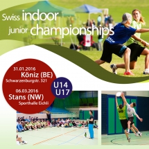 Swiss Ultimate Indoor Junior Championships promotional flyer